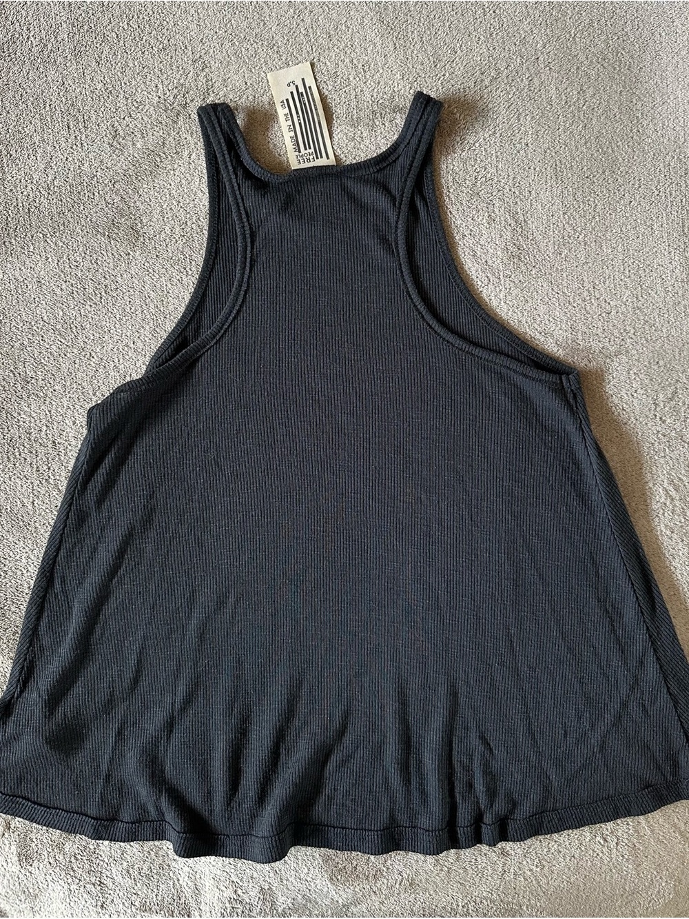 Free People Black Ribbed Racerback Tank - Picture 5 of 5